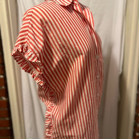 Red and White Strip short sleeved top - Picture 6 of 11